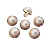 botones de perlas de alta calidad, Sewing Pearls Button Faux Pearl Shank Pack of 10 Multicolor(Light Brown)