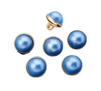 botones de perlas de alta calidad, Sewing Pearls Button Faux Pearl Shank Pack of 10 Multicolor(Royal Blue)