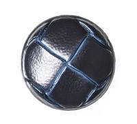 Botones de piel sintética - Azul marino 15 mm - Estilo balón redondo con vástago - Paquete de 2 - Perfecto para reparaciones y reemplazos - Giddy Square
