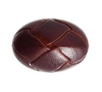 Botones de piel sintética - Marrón 20 mm - Ovalados con vástago - Paquete de 2 - Perfecto para reparaciones y reemplazos - Giddy Square