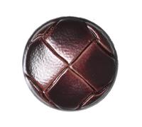 Botones de piel sintética - Marrón 25 mm - Estilo balón redondo con vástago - Paquete de 2 - Perfecto para reparaciones y reemplazos - Giddy Square