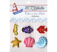 Botones de plástico Resistente Elegante botón Ocean Wonders, Multicolor