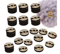 Botones de Pom-Pom,Botones Pom-Pom | Botón de pompón de madera de ganchillo | Herramienta de fijación de sombrero de punto, 50 soportes de pompones para atar bolas de pompón de sombrero
