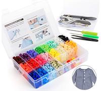 Botones de Presion, ilauke 400 Botones Snaps Plastico Resin Botones T5 en 20 Colores y Alicates de Presión, Botones Presión Sin Costuras, Accesorios en Organizador para Manualidades Costura Bricolaje