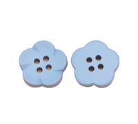 Botones De Resina 10/20/50 Uds botones de flores resina 18mm Color ropa DIY botón decorativo suéter cuatro ojos cosidos a mano(Blue,20pcs)