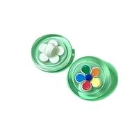 Botones De Resina 10 Uds hermosos botones de flores 18mm redondo transparente vástago plástico accesorios DIY(Colorful)