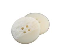 Botones De Resina 12 Uds. Botones redondos Retro de resina, 4 agujeros, blanco y negro, for ropa, traje, abrigo, camisa, costura, 15mm-30mm(Color 1,L 30MM)