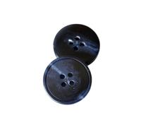 Botones De Resina 20 piezas 15-30mm imitación de cuerno vaca resina patrón Circular botón abrigo cortavientos cárdigan traje pantalones vestido(Deep blue,20mm 20Pcs)