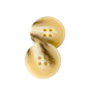 Botones De Resina 20 piezas 15-30mm imitación de cuerno vaca resina patrón Circular botón abrigo cortavientos cárdigan traje pantalones vestido(Dark beige,30mm 20Pcs)