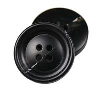 Botones de resina, Botones for abrigos de cuatro ojales con estampado resina, multicolor, varios tamaños, 60 piezas(Black,23 mm-10 Pcs)