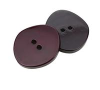 Botones De Resina Botones irregulares de resina for ropa, 12 Uds., 2 agujeros, plástico decorativo, cortavientos, camisa, suéter, costura(Color 7,31mmX34mm)