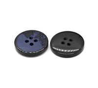 Botones de resina de 4 agujeros de 15-25 mm para abrigo, chaqueta, traje y cortavientos.,Azul,15 mm - 20 piezas