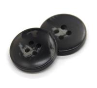 Botones de resina de cuerno de 15/20mm con 4 agujeros for ropa, abrigo Vintage, chaqueta cortavientos, decoraciones hechas a mano en color Beige, marrón y negro(Black,15.0mm 20pcs)