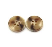 Botones de resina de cuerno de imitación grandes de 30 mm para coser trajes de hombre abrigos cárdigan, hechos a mano, accesorios decorativos negros para manualidades