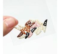 Botones de resina, Mini botones de cuerno resina 10mm, Multicolor, 50-200 Uds., for manualidades costura, ropa muñecas DIY(03 Ivory,100pcs)