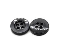 Botones de resina perlada de 9, 10 y 11 mm, ideales para camisas de uniforme, vestidos y camisas de mujer. Decoración artesanal.,Negro,11 mm 50 piezas