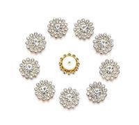 Botones De Strass 10 Uds. Botones de diamantes de imitación de flores for horquillas, decoración de ropa, manualidades Vintage, accesorios de costura for ropa(Color 10)