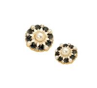 Botones de strass, Botones de flores perlas diamantes imitación multicolor 18 mm/23 mm 12 piezas(Purple,18mm-6pcs)