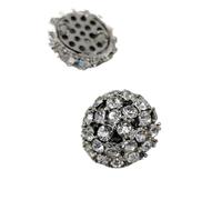 Botones de Strass Botones de metal redondos con diseño flores diamantes imitación lujo 25 mm for ropa, botones for accesorios costura abrigos para Manualidades