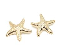 Botones de vástago de metal dorado - 6 piezas - 3 opciones de tamaño - Botones dobles grandes de vástago de metal estrella de mar para hombres y mujeres, chaqueta, uniforme, camisa y chaqueta, costura