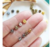 Botones de vástago redondo de calavera súper pequeños de 5 mm, mini botones de muñeca, botones de blusa de muñeca, botones de abrigo, extra mini, en 4 colores, suministros de manualidades de costura