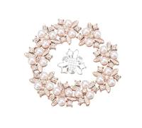 Botones Decorativos 10 botones de perlas imitación colores con forma flor, horquillas cristal brillante, decoración for sombreros, ropa, accesorios costura(Color 03)