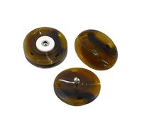 Botones Decorativos 20/30 Uds. Botones a presión de resina blanco y negro 18/21/25mm cierre Invisible for mujer abrigo chaqueta accesorios for suéteres(02Coffee,25.0mm-20pcs)