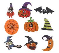 Botones Decorativos Blancos Piezas de Halloween 50 de Madera DIY