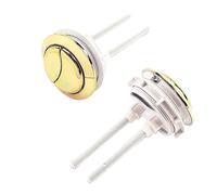 Botones dobles redondos dorados for inodoro, accesorios for tanque de agua, botones de interruptor grandes de doble pulsación de 58mm, 2 uds.