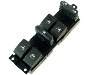 Botones elevalunas compatible para Golf 4, Bora, Passat B5, Leon, Toledo 2, Fabia, Octavia (1996-2011) interruptor elevalunas delantero izquierdo (conductor) 1J4959857