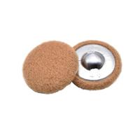 Botones forrados de tela, 12 piezas de botones cubiertos tela, multicolor, varios tamaños(Khaki,34mm)
