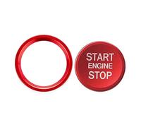 botones interiores pegatinas Compatible Con A4 A6 A3 A5 Q5 Q7 Cubierta Anillo Llave Encendido Coche Pegatina Arranque Y Parada Motor Interruptor Decorativo Accesorios De Ajuste De Botón(2Pcs Red)