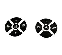botones interiores pegatinas Compatible Con Benz Para R ML GL CLS SLK Clase ABS, Estilo De Coche, Modelo De Volante, Pegatina De Botón, Cubierta Embellecedora, Accesorios Para Automóviles(Color 2)