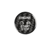 botones interiores pegatinas Compatible Con Ford Para Escape Pegatina De Fibra De Carbono Para El Botón De Encendido Y Parada Del Motor Del Coche(Black)