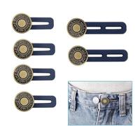 Botones Jeans,Botones Fit para Jeans,6 Piezas Extensiones Elásticas Perdi Botón,Botones ajustables para pantalones,extraíbles,para Jeans,Faldas,Pantalones,Extensores de cintura de mujer