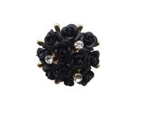 Botones joya 5 uds. Botones de diamantes de imitación de flores de 22mm, accesorios de flores de Metal DIY, botón de decoración de boda de rosa de resina(Color 9)