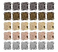 Botones Magnéticos a Presión, 30 Piezas Cierre De Botón Magnético, Botones de Metal, Botón de Cierre Magnético Broches para Coser, Manualidades, Ropa, Bolsos (5 Colores)