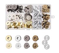 Botones Magnéticos, Metal Cierre de Botón Magnético Craft Botones de Costura para Coser Artesanías Ropa Carteras 40 Juegos 18 mm