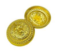 Botones Metal Redondo Gabardina Botón Dorado, Color 2, 20mm, 6 piezas