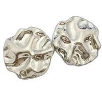 botones metálicos, 10 botones de metal dorado 11 a 22,5 mm, decorativos fáciles coser for accesorios moda, manualidades, reparación ropa(Silver,11mm)