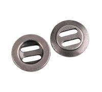 Botones Metálicos 11mm-25mm para Jeans y Suéteres, 17 Gris Negro, 20mm-6 piezas