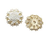 Botones metálicos a presión, botones para vaqueros Botones 5 uds. de diamantes imitación flores cristal perlas 35MM metal suministros costura for manualidades DIY botones for