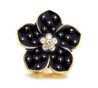 Botones metálicos a presión, botones para vaqueros Botones 5 unids/lote de diamantes imitación búho cristal negro, botón a presión 40 estilos, botones a for joyería, collar pulsera a 18mm(KB652 BK)