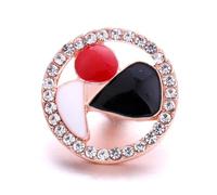 Botones metálicos a presión, botones para vaqueros Botones 5 unids/lote de diamantes imitación búho cristal negro, botón a presión 40 estilos, botones a for joyería, collar pulsera a 18mm(KB1047 BK)