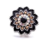 Botones metálicos a presión, botones para vaqueros Botones 5 unids/lote de diamantes imitación búho cristal negro, botón a presión 40 estilos, botones a for joyería, collar pulsera a 18mm(KB978 BK)