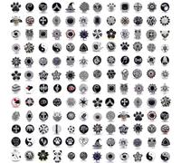 Botones metálicos a presión, botones para vaqueros Botones 5 unids/lote de diamantes imitación búho cristal negro, botón a presión 40 estilos, botones a for joyería, collar pulsera a 18mm(DHH BK)