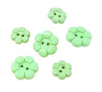botones metálicos, Botones for coser, 30 unidades, con forma de flor, bonitos botones decorativos for ropa, cárdigans y camisas(Green,11mm)