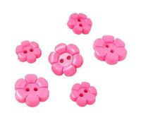 botones metálicos, Botones for coser, 30 unidades, con forma de flor, bonitos botones decorativos for ropa, cárdigans y camisas(Dark Pink,11mm)
