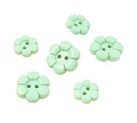 botones metálicos, Botones for coser, 30 unidades, con forma de flor, bonitos botones decorativos for ropa, cárdigans y camisas(Light Green,11mm)