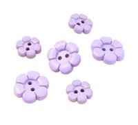 botones metálicos, Botones for coser, 30 unidades, con forma de flor, bonitos botones decorativos for ropa, cárdigans y camisas(Purple,15mm)